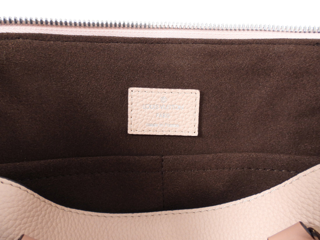 Louis Vuitton Haumea Satchel Handbag Mahina Leather Monogram Perforated  Pink - ShopperBoard