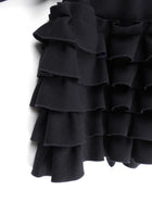 Louis Vuitton Marc Jacobs Black Wool Coat with Ruffle - FR40