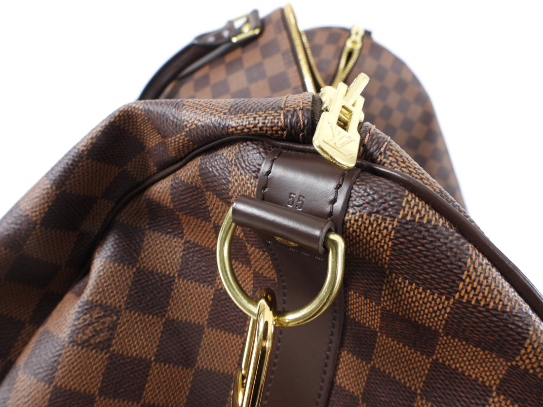 Louis Vuitton Damier Ebene Travel Duffle Bag Keepall 55