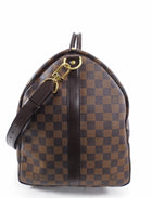 Louis Vuitton Damier Ebene Keepall 55 Bandouliere Travel Duffle Bag