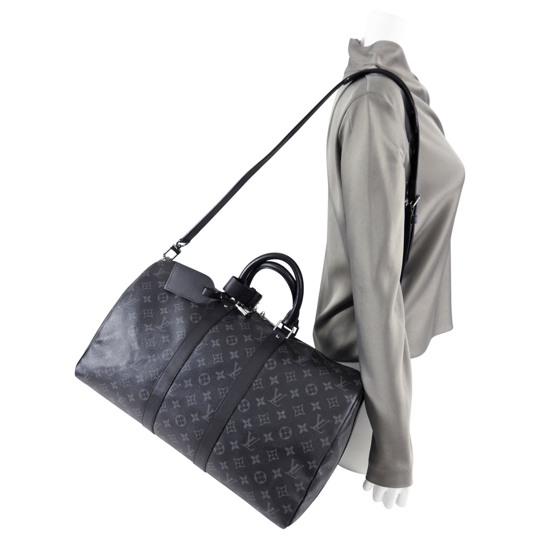 Louis Vuitton Monogram Eclipse Keepall Bandouliere 45 Duffle Bag – I MISS  YOU VINTAGE