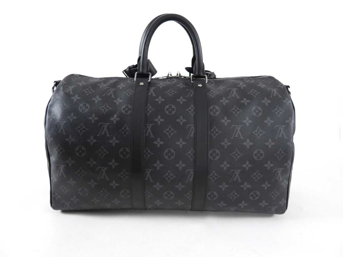 Sold at Auction: Louis Vuitton Monogram Eclipse Keepall Bandoulière 45 Bag