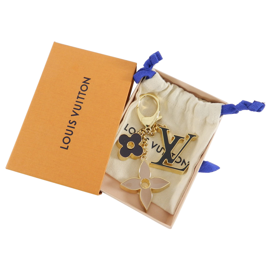 Louis Vuitton, Accessories, Louis Vuitton Fleur De Monogram Bag Charm In  Dore