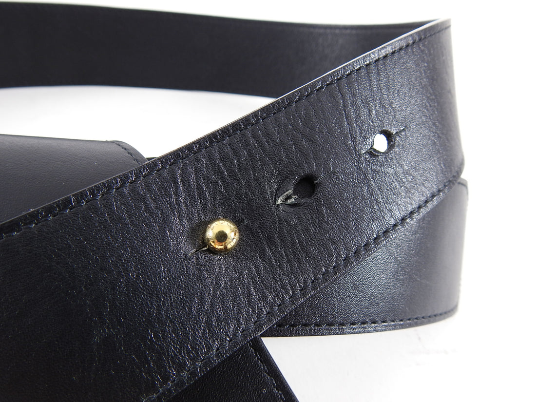 Louis Vuitton® LV Eyelets Belt Black. Size 70 Cm in 2023