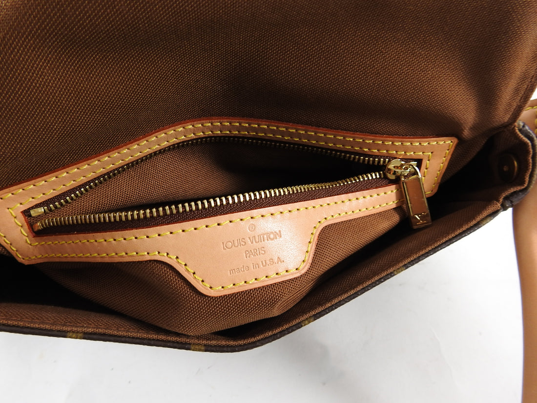 Looping fabric handbag Louis Vuitton Brown in Cloth - 35290170