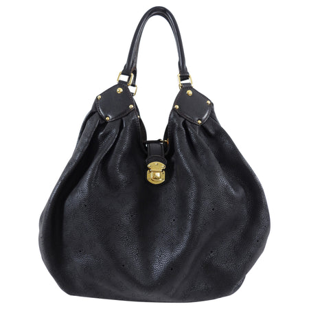 Louis Vuitton Black Mahina Leather Hobo XL