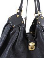 Louis Vuitton Black Mahina Leather Hobo XL