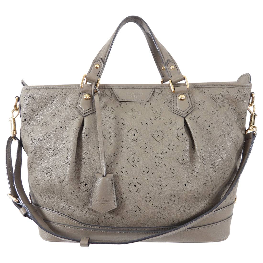 BRAND NEW Authentic Louis Vuitton L Taupe Mahina "PERFORATED"  Monogram Flower