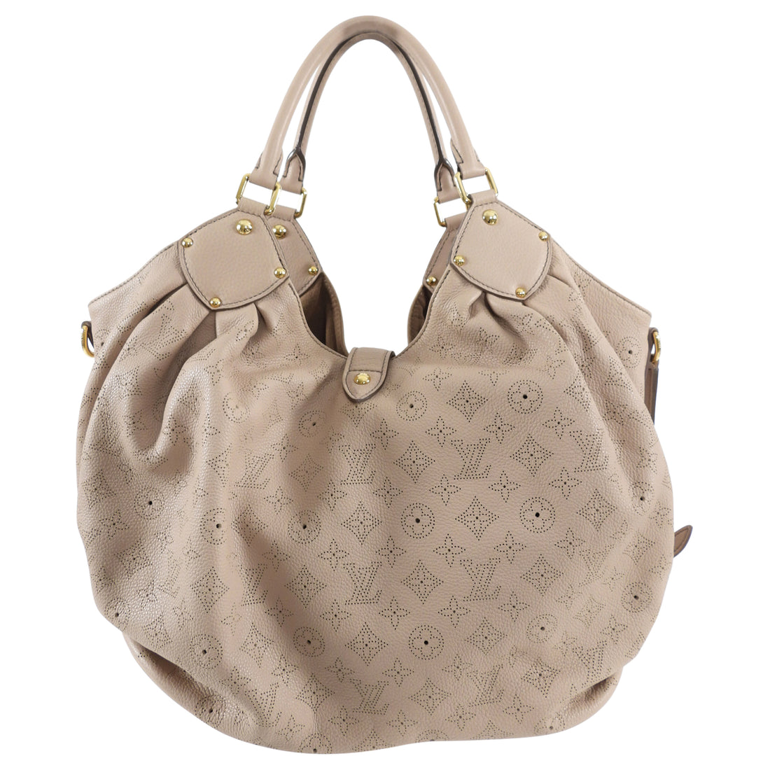 LOUIS VUITTON MAHINA LEATHER BEIGE TOTE # MB0028 for