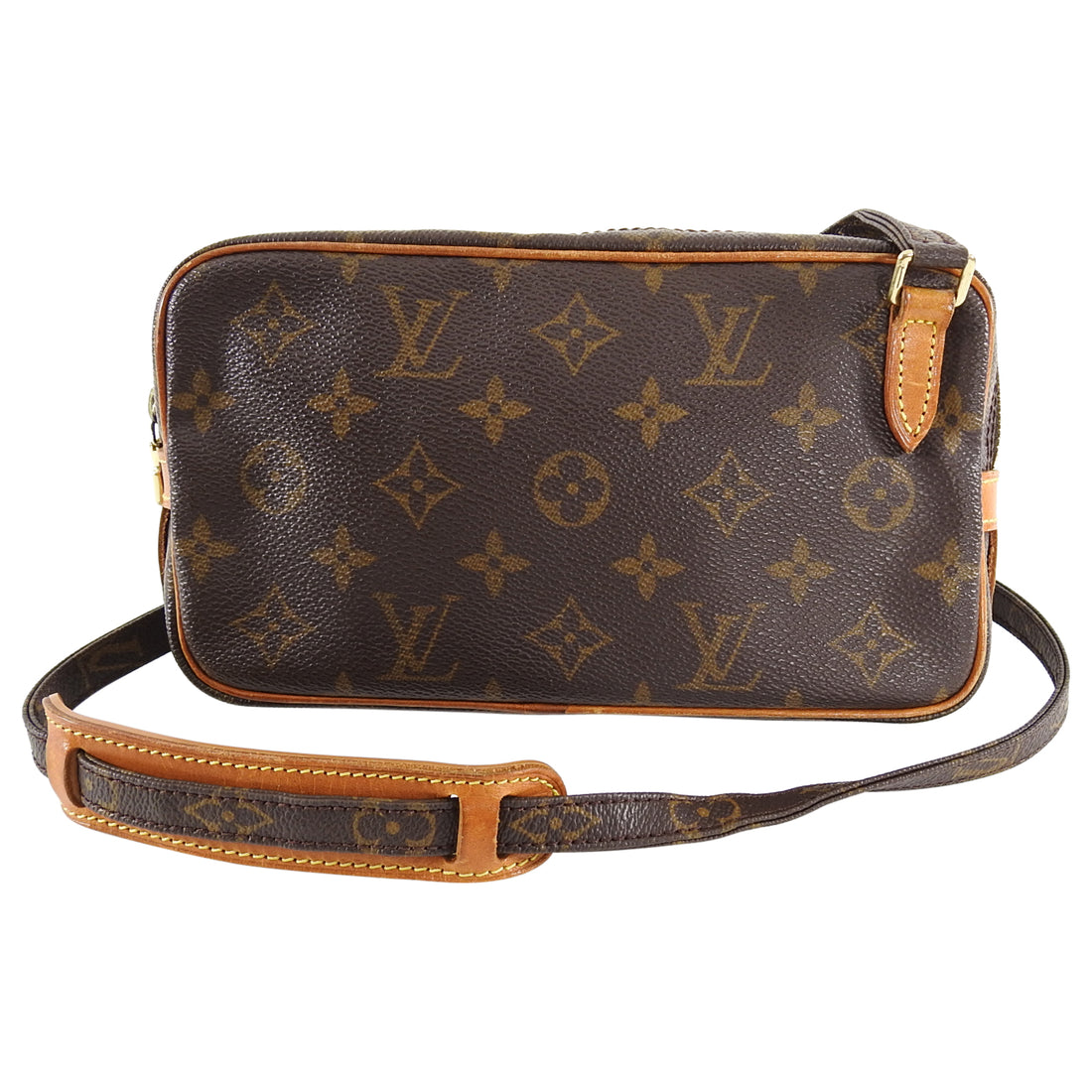 Marly vintage leather crossbody bag Louis Vuitton Brown in Leather -  20623009