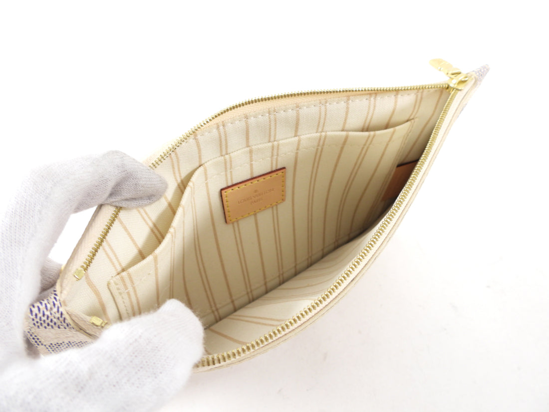 Louis Vuitton Damier Azur Neverfull MM Pochette - Neutrals Clutches,  Handbags - LOU800419