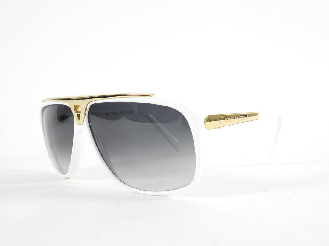 LOUIS VUITTON LV Evidence Sunglasses Z0350W Black Gold Sunglasses