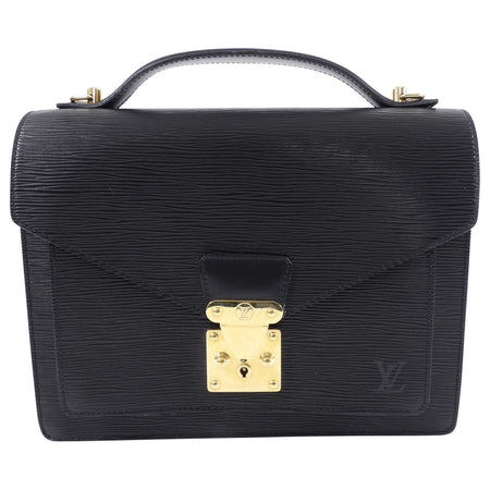 Louis Vuitton Vintage Black Epi Monceau Book Bag