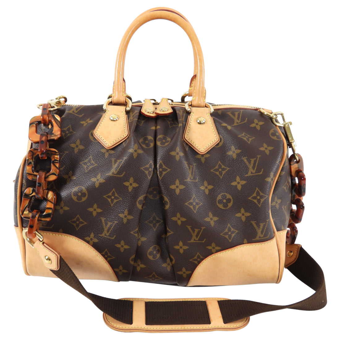 Stephen sprouse boston leather handbag Louis Vuitton Black in Leather -  31516085