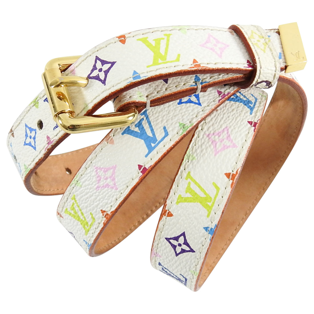 Louis Vuitton White Multicolore Murakami Belt – Dina C's Fab and Funky  Consignment Boutique