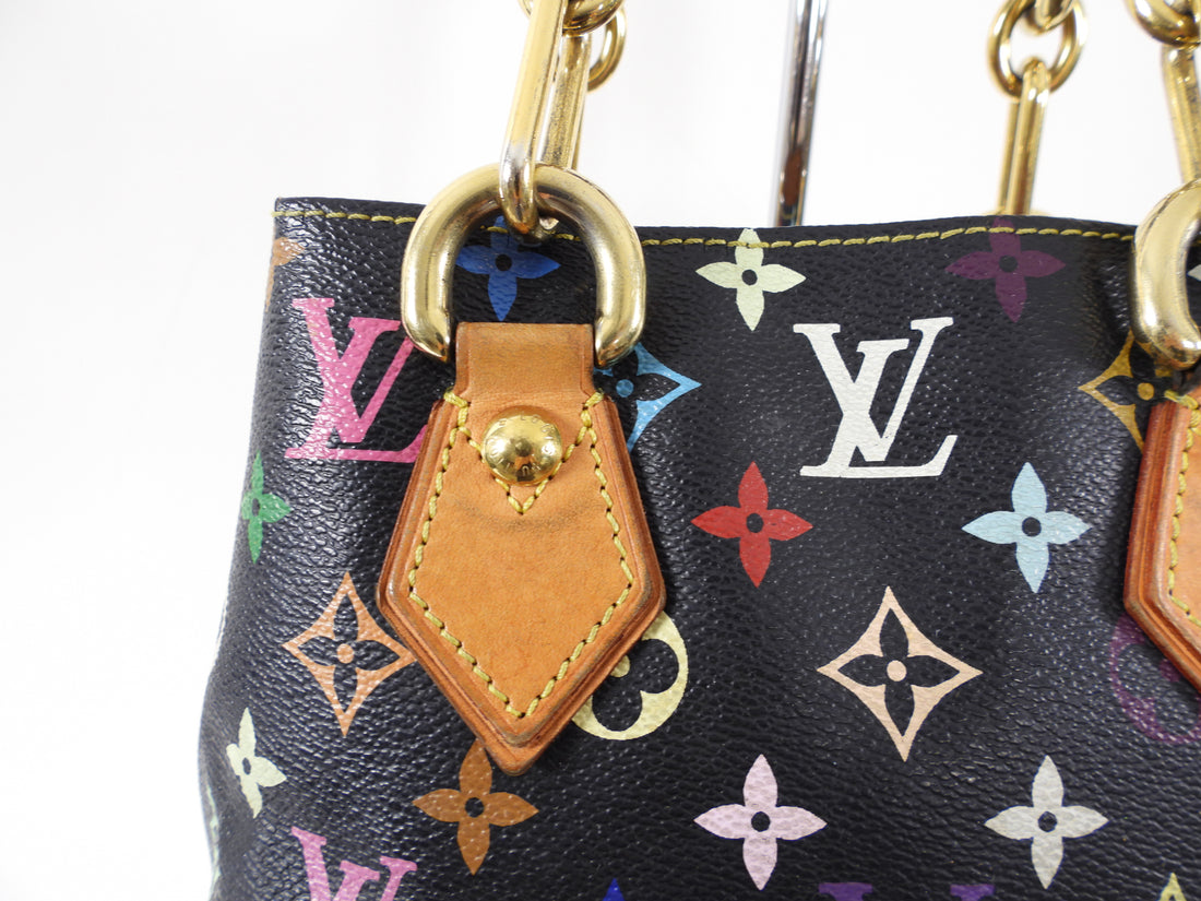 Louis Vuitton Monogram Multicolor Audra M40048 Women's Handbag Black Brown  Gold