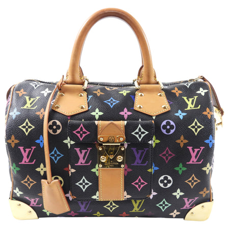 Louis Vuitton Monogram Multicolore Murakami Speedy 30 Black