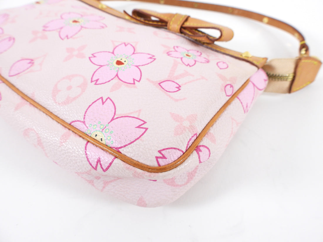 FWRD Renew Louis Vuitton Monogram Cherry Blossom Pochette Accessoires  Shoulder Bag in Pink