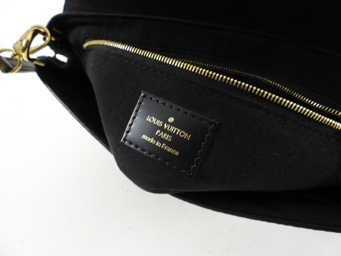 LOUIS VUITTON Very One Handle Calfskin Monogram Shoulder Bag Black