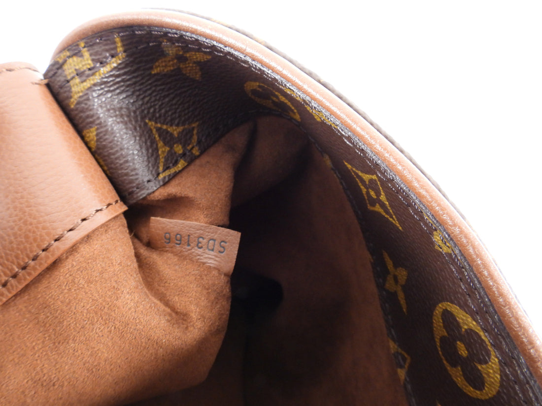 Pallas cloth handbag Louis Vuitton Brown in Cloth - 24969875