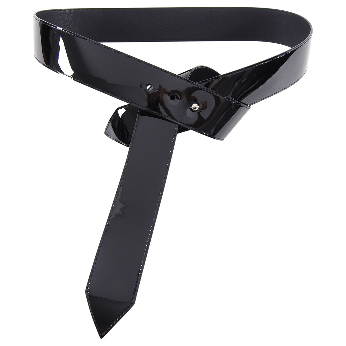 Louis Vuitton Tie the Knot Black Patent Leather Belt 80 32 – I