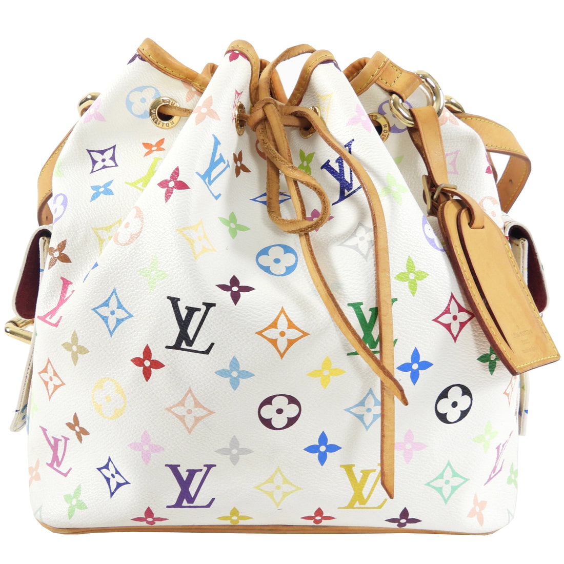 Louis Vuitton Lv multicolor petit noe bucket bag, Luxury, Bags