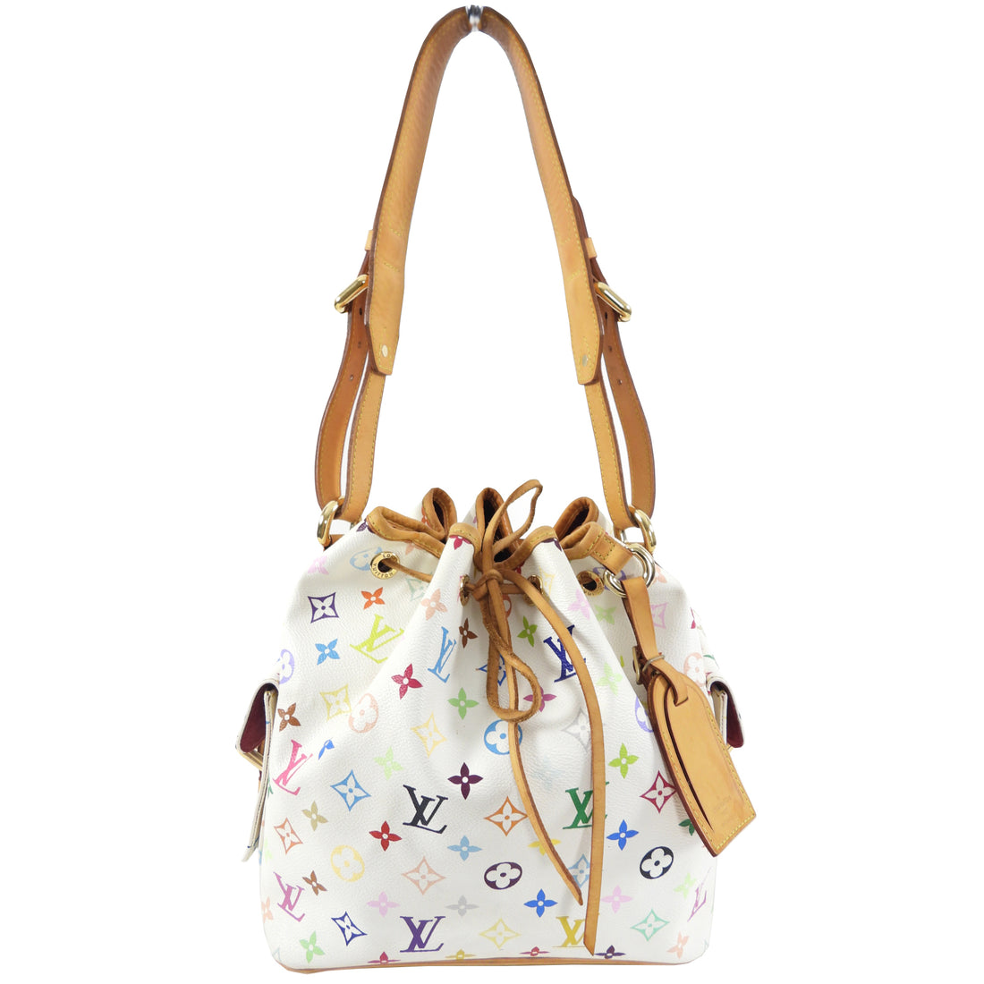 Louis Vuitton White Murakami Multicolor Petit Noe Bucket Bag