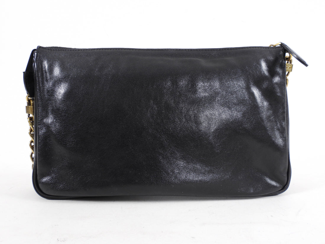 Louis Vuitton Black Cuir Boudoir Pochette Accessoires MM Bag – I