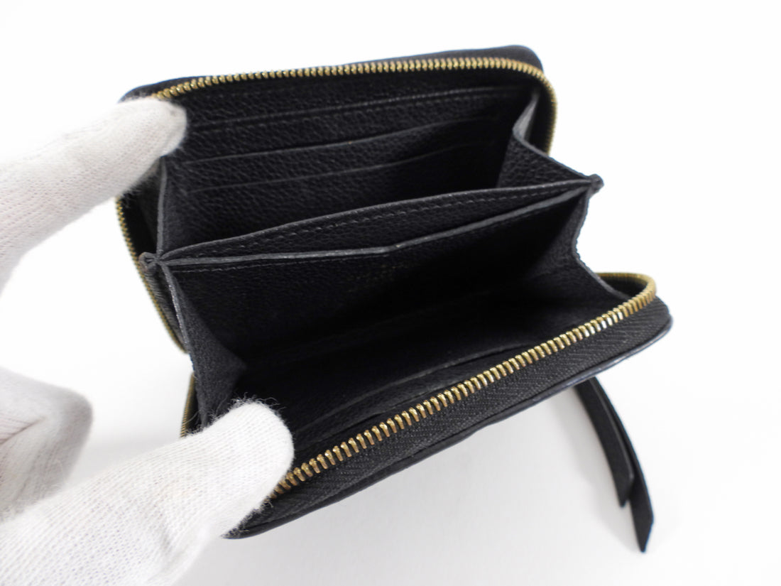 Louis Vuitton Black Empreinte Leather Small Zip Wallet – I MISS