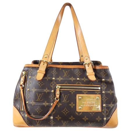 Louis Vuitton Monogram Small Zippered Riveting Tote Bag