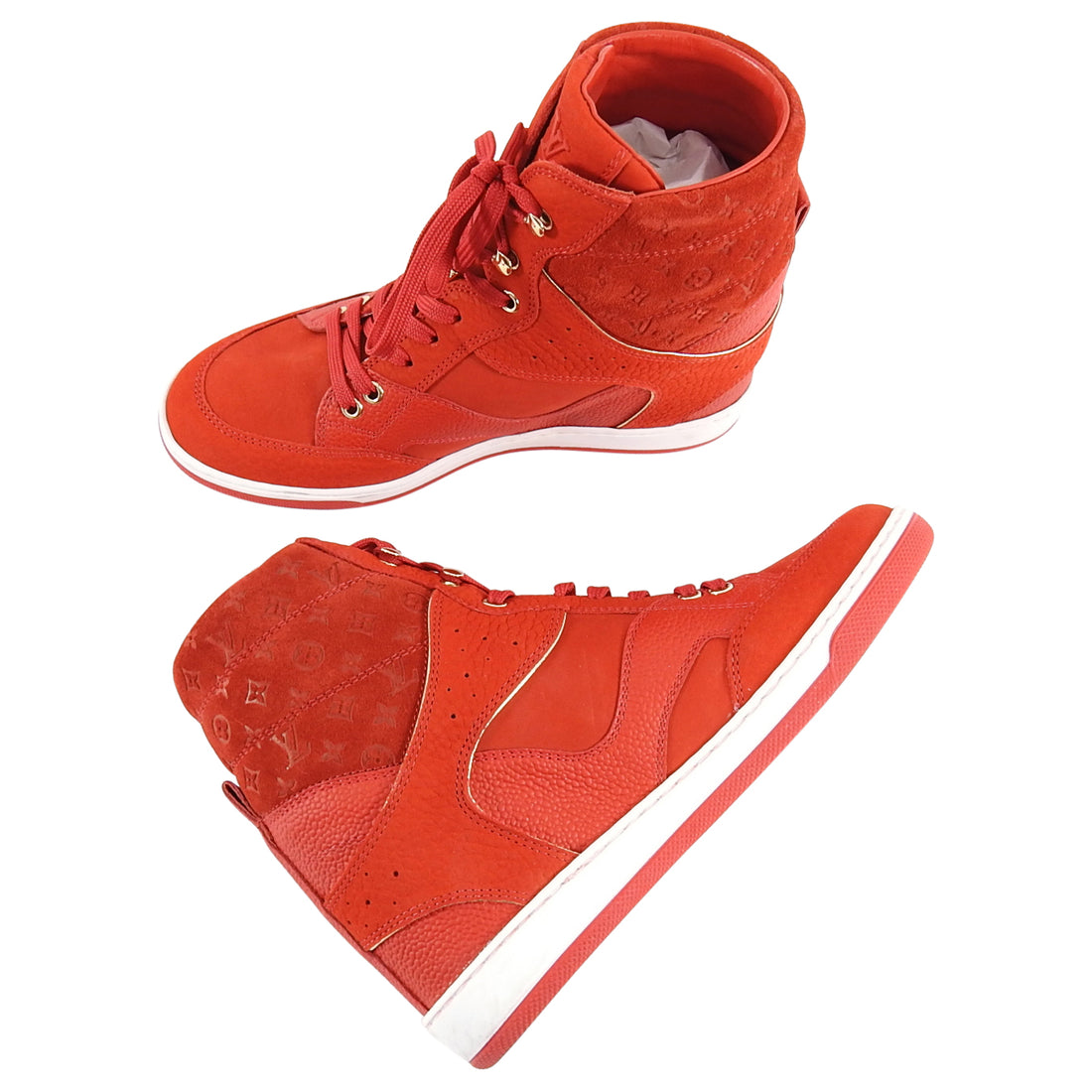Louis Vuitton Cliff Top Sneaker 460851 Rouge/Red Boots