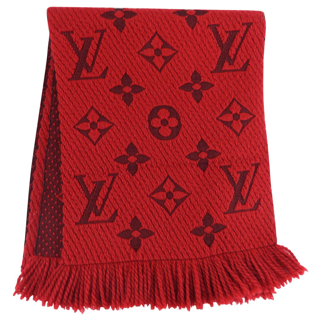 Louis Vuitton Red Monogram Wool Long Scarf – I MISS YOU VINTAGE