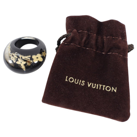Louis Vuitton Resin Gold Initial Ring - 5.5