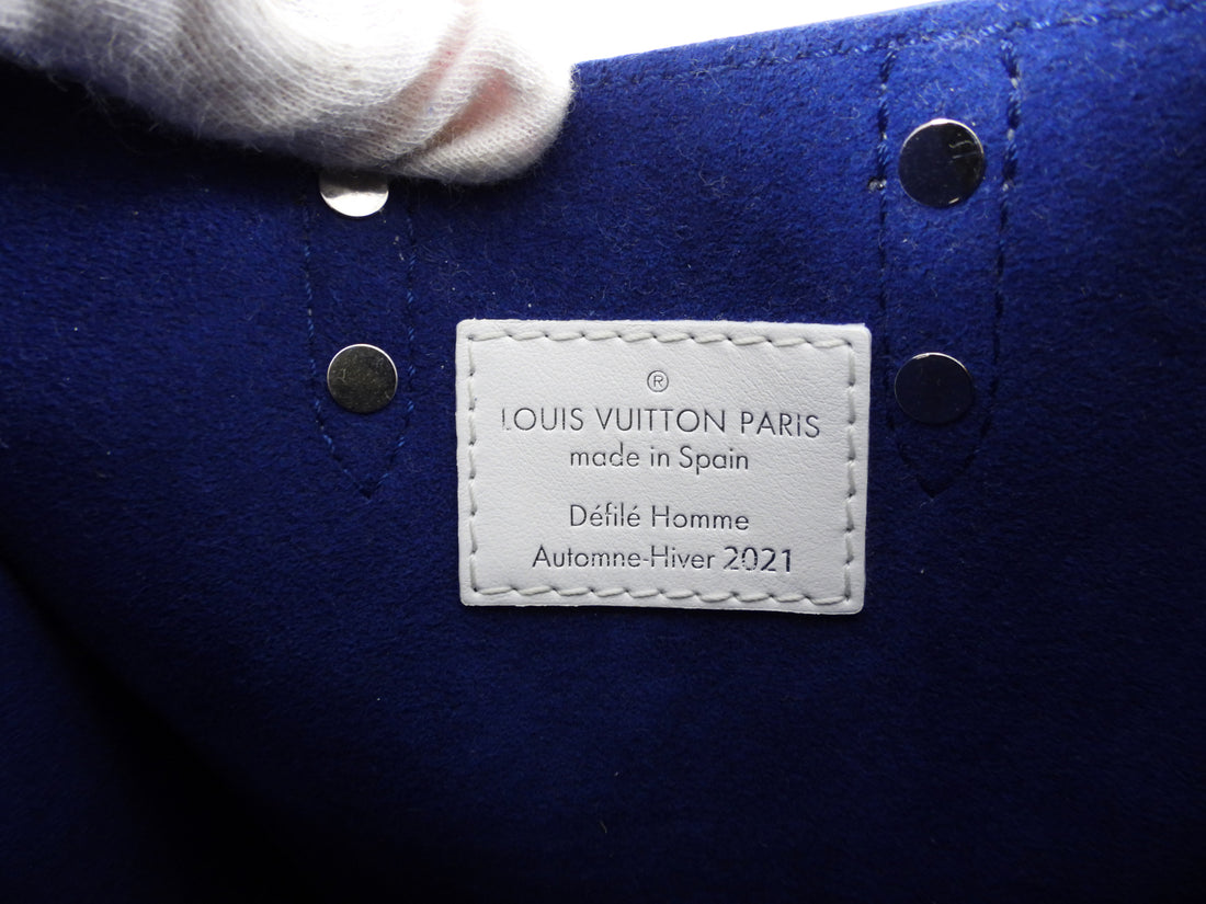 Louis Vuitton AW 2021 Virgil Abloh Blue Sac Plat XS Crossbody Bag