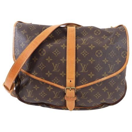 Louis Vuitton Vintage Monogram Saumur 35 Double Satchel Bag