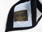 Louis Vuitton Black and Blue Monogram Logo Wool Scarf