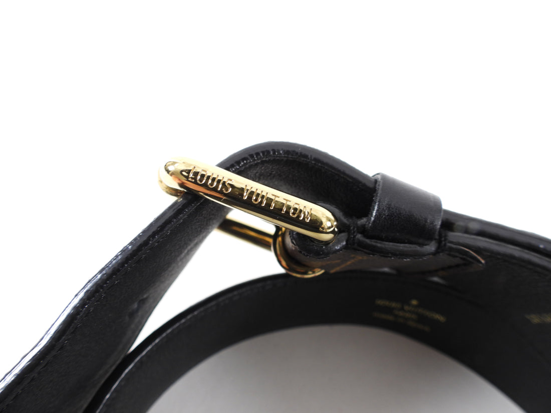 Louis Vuitton Limited Edition Monogram Black Sequin Belt - 90 / 36