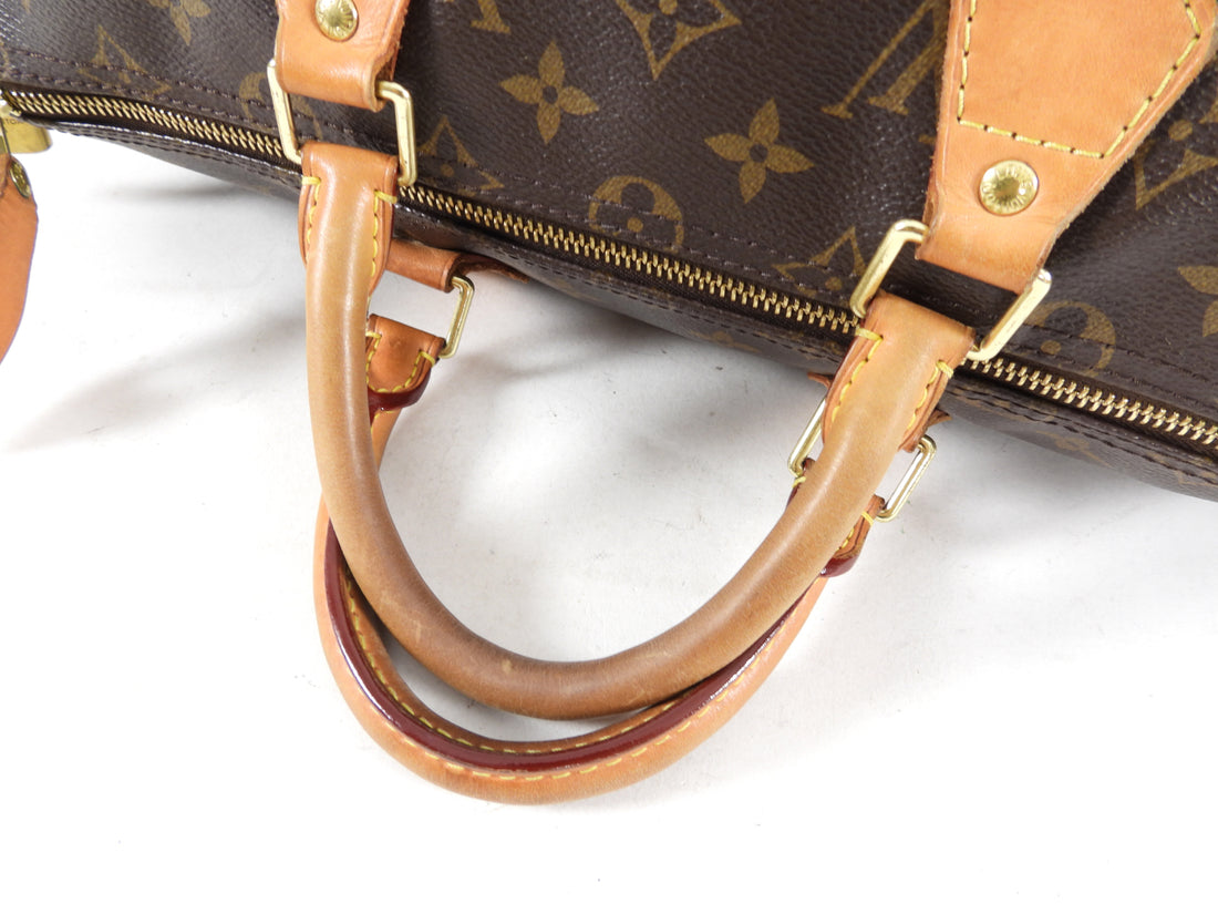 Louis Vuitton Speedy 35 Monogram-SA823 Brown Leather ref.1014110 - Joli  Closet