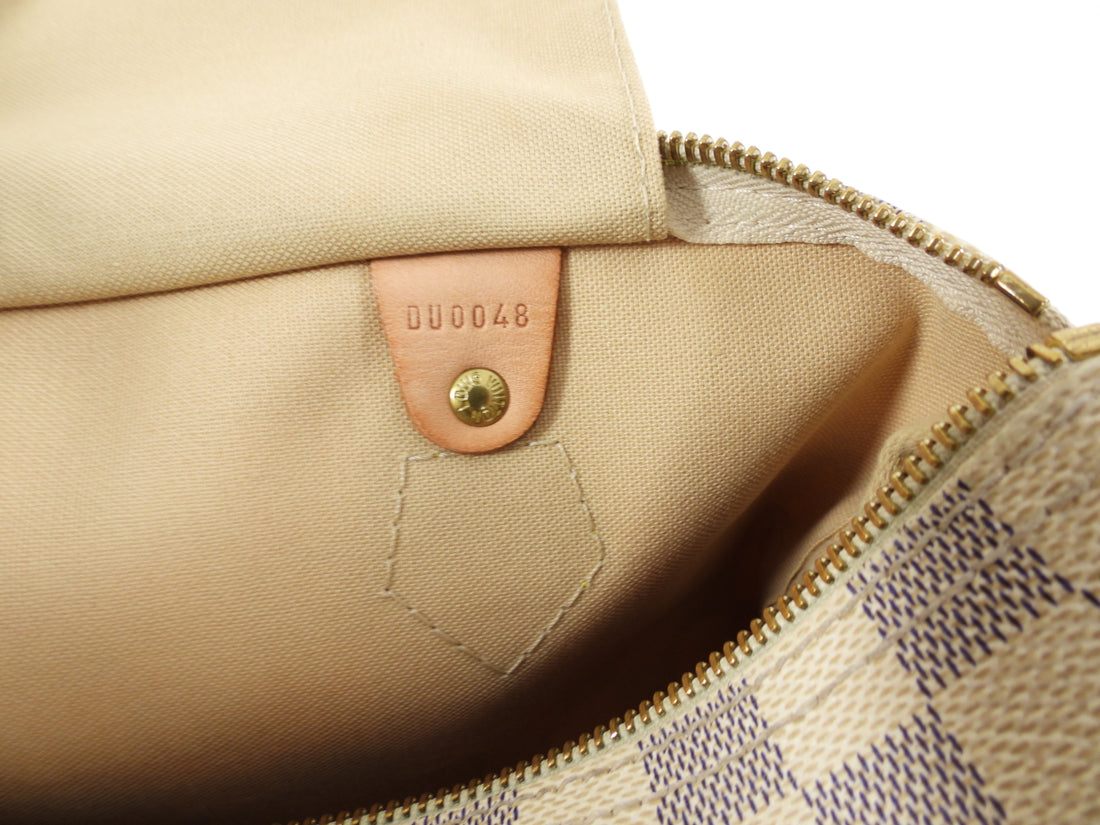 Louis Vuitton Damier Azur Speedy 30 Handbag Boston Bag N41533 – Timeless  Vintage Company