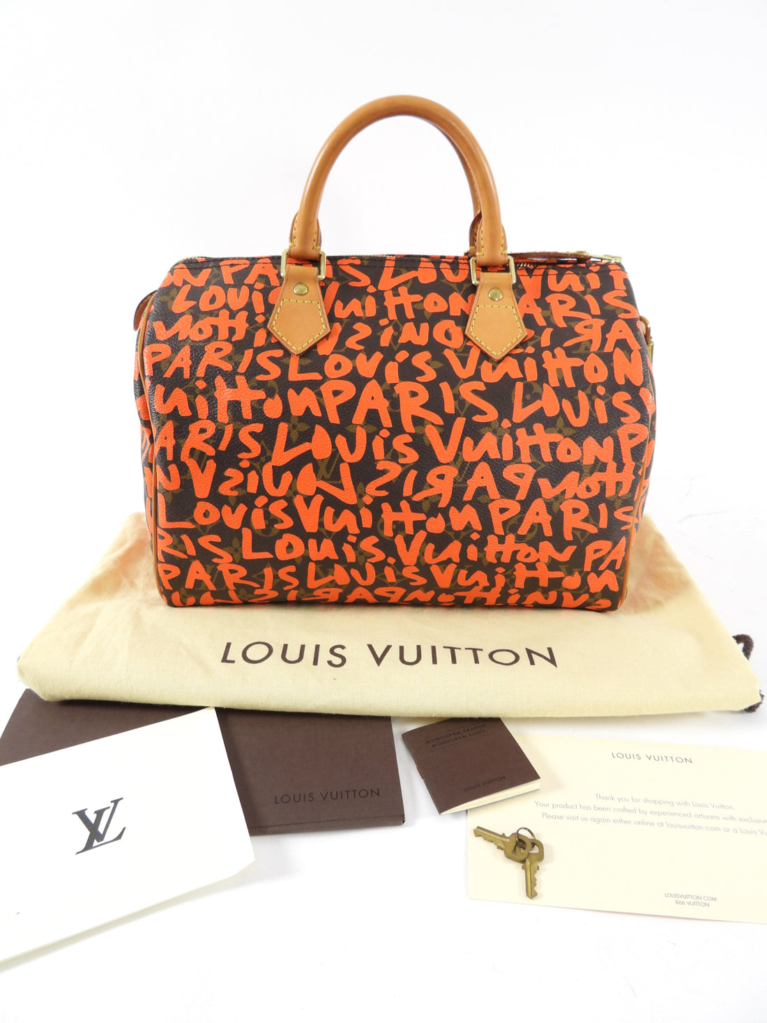 Louis Vuitton Limited Edition Monogram Graffiti Speedy 30 Satchel