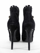 Louis Vuitton Black Suede Ruffle 120mm Ankle Boot - 40 (9.5)