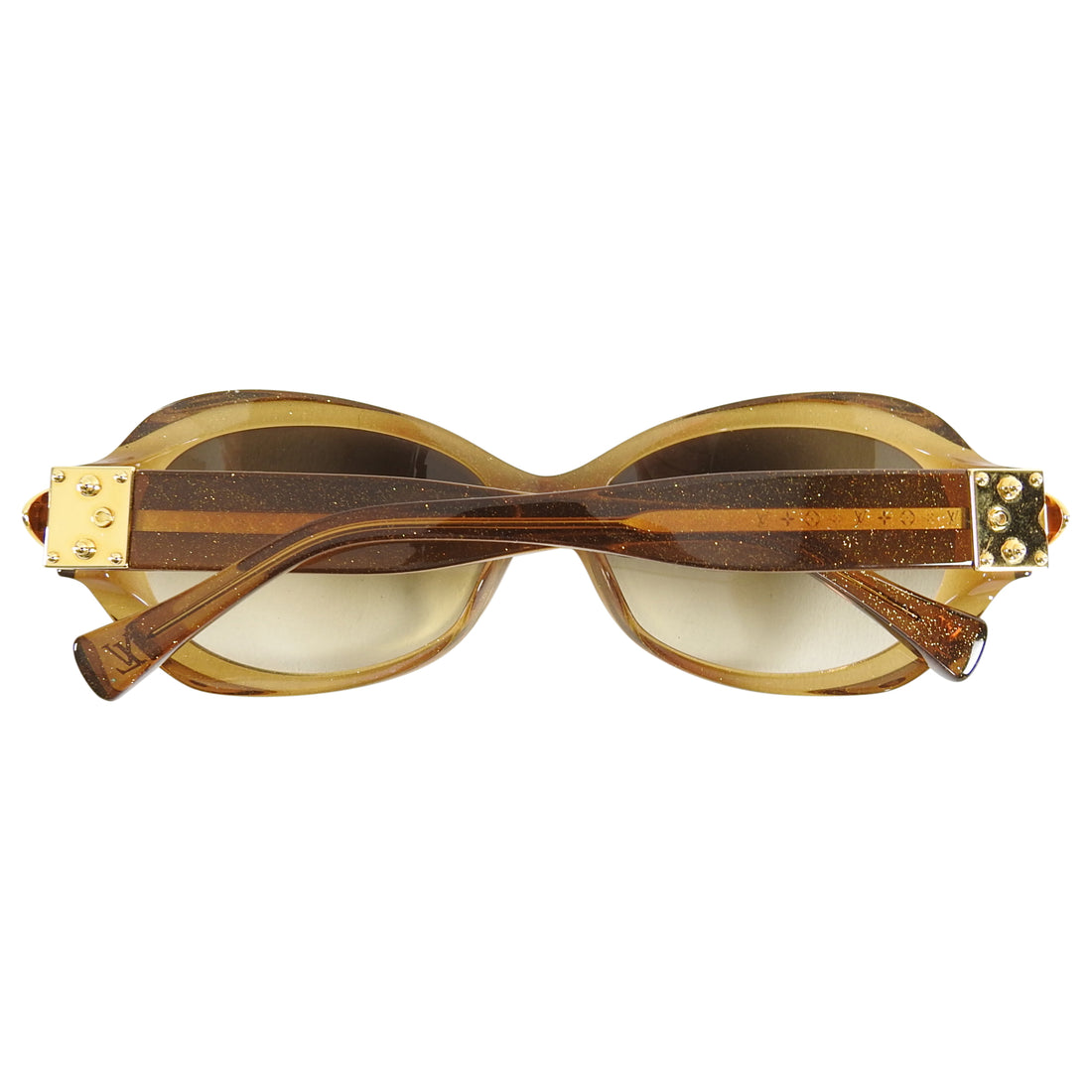 Louis Vuitton Gold Glitter Soupcon Sunglasses Z0094W 