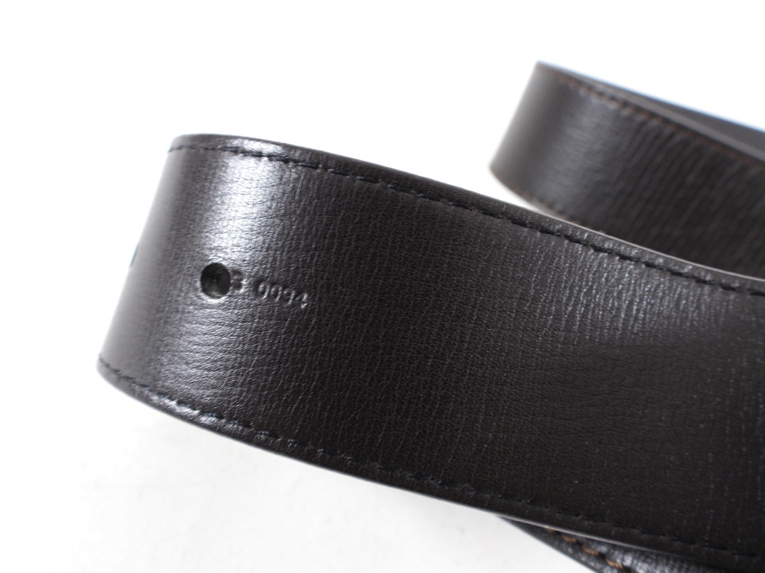 Louis Vuitton Brown Leather Utah Initiales Belt - 90/36
