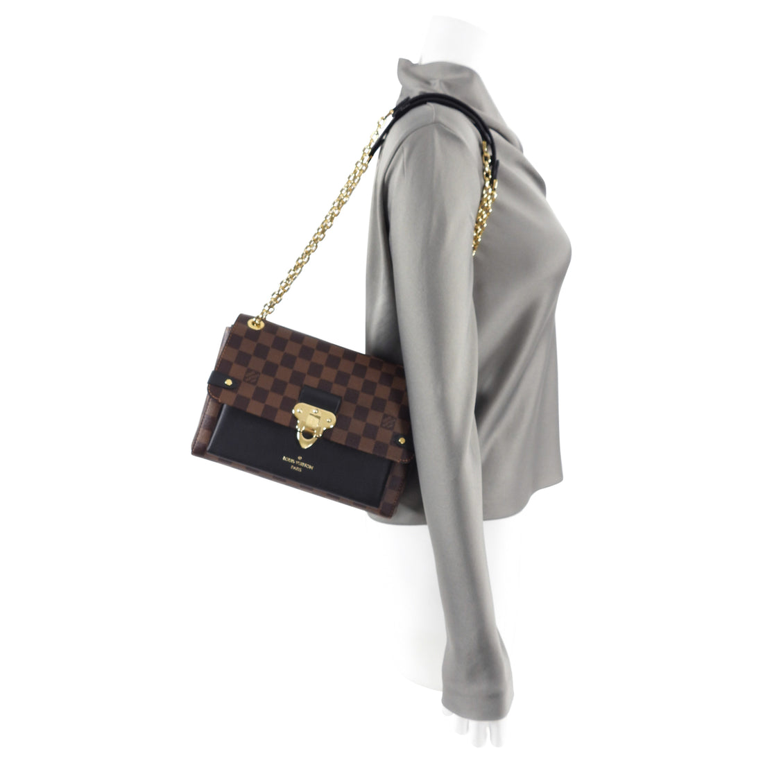Louis Vuitton Damier Ebene Canvas Python Vavin PM Shoulder Handbag – Marks  Jewelers