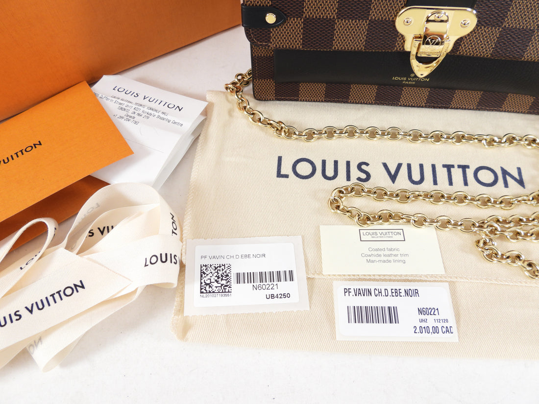 Louis Vuitton Damier Ebene and Noir Vavin Chain Wallet
