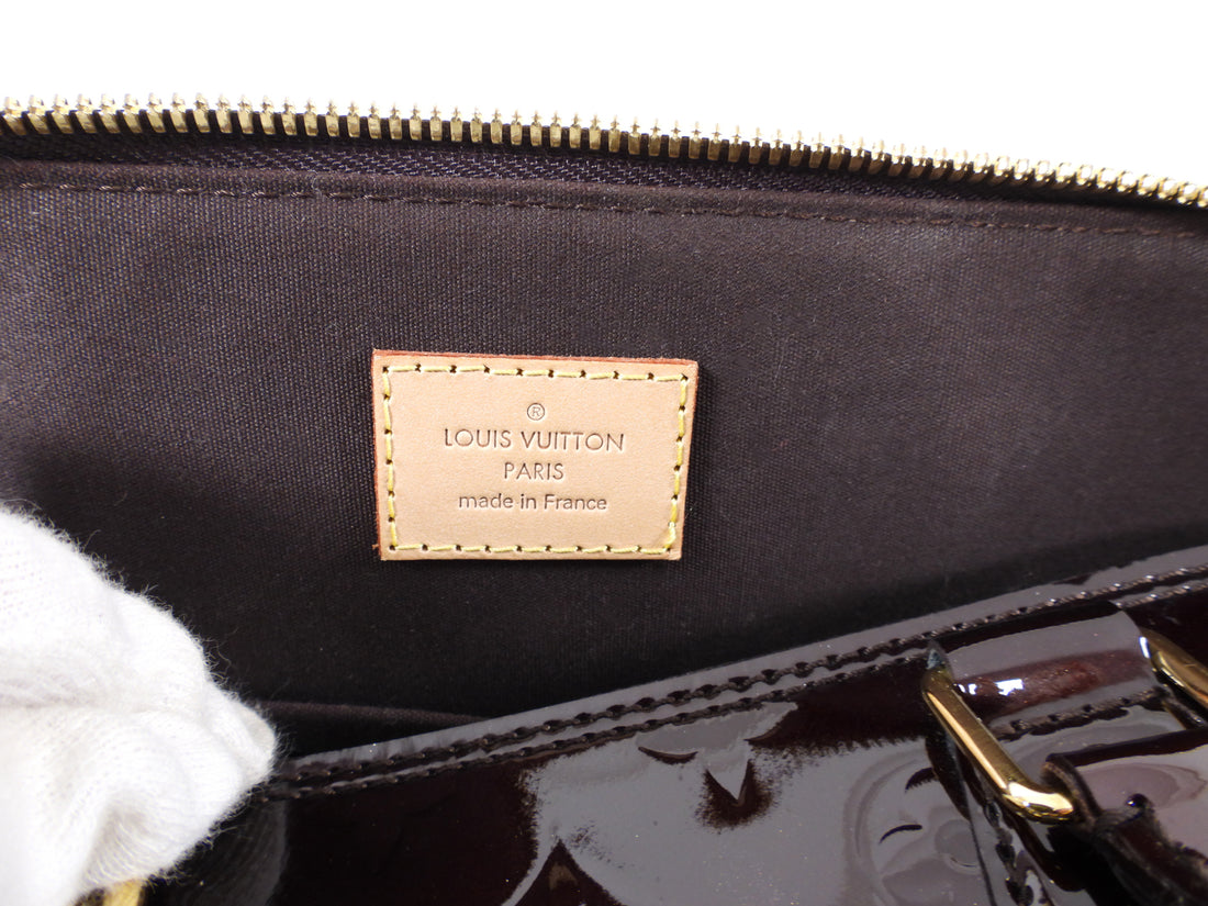 Louis Vuitton Alma PM Cuir Monogram Vernis Amarante ○ Labellov