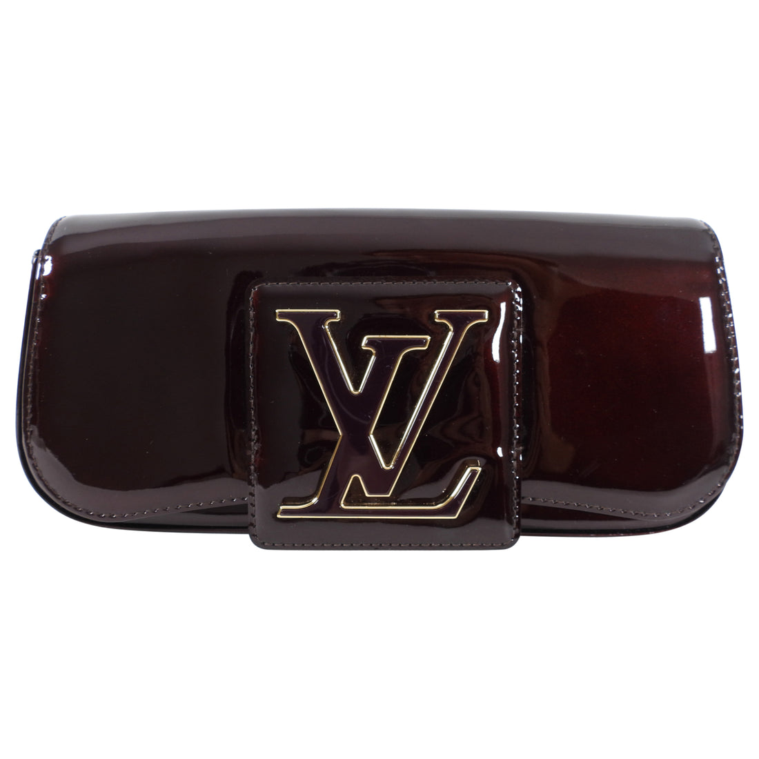 Louis Vuitton, Bags, Louis Vuitton Sobe Grive Ivory Vernis Leather Clutch  Bag
