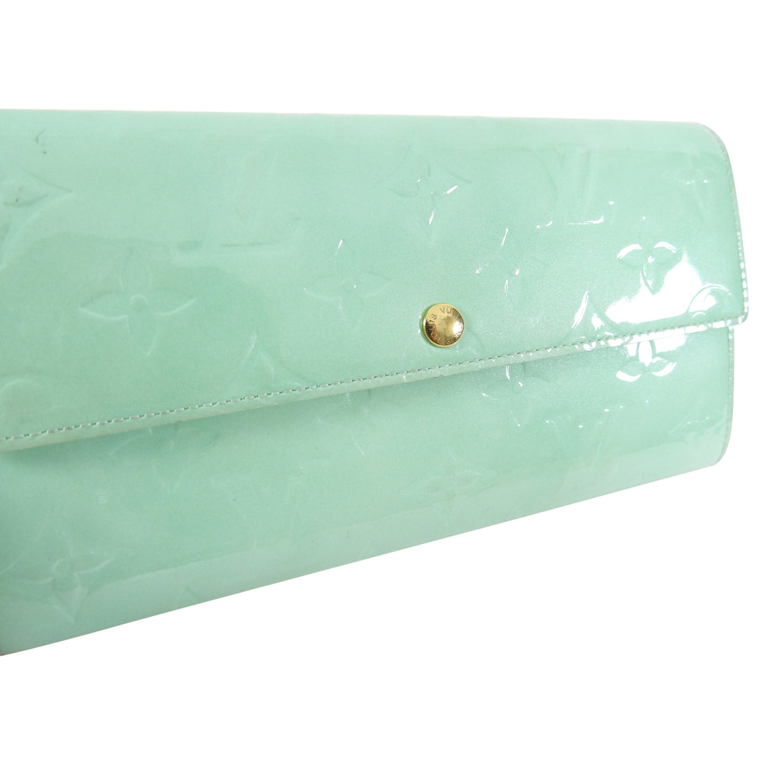 Peppermint Green Vernis Leather Walker Wallet by Louis Vuitton
