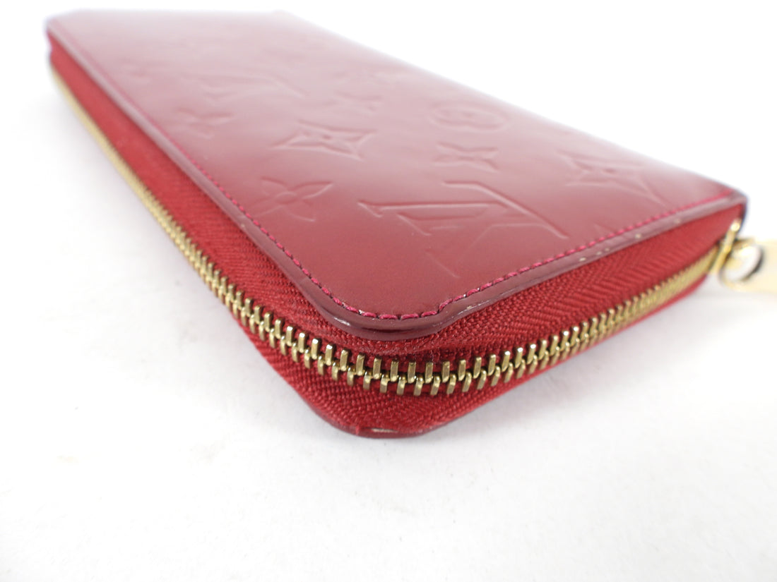 Louis Vuitton Monogram Vernis Red Zippy Organizer Wallet Zip Around GM  861162