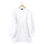 Louis Vuitton White Snap Sleeve Sweatshirt Dress - M